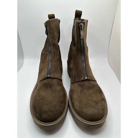 CUSHIONAIRE Women's zipper boot +Memory Foam 8.5 OLIVE - Picture 2 of 7